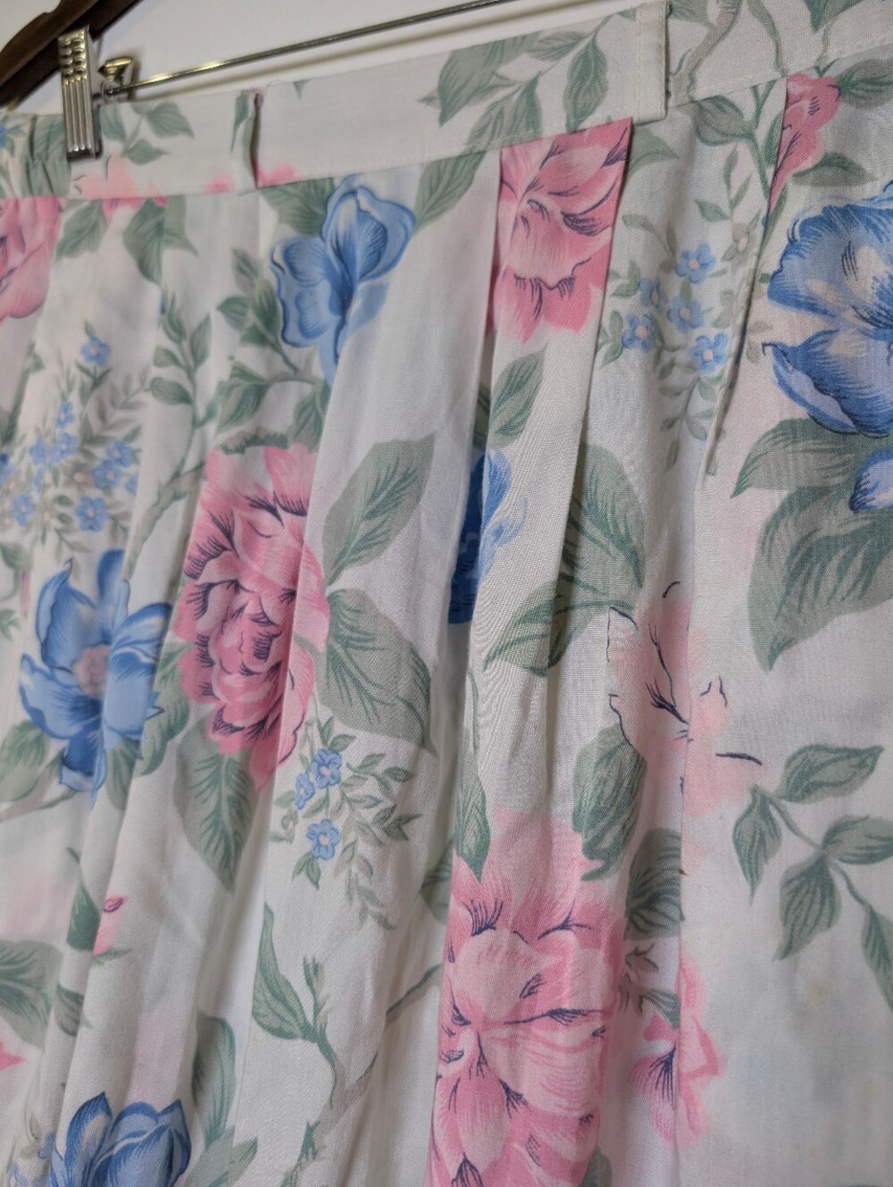 Romantic Cottagecore Floral Midi Skirt Pastel Garden Prairie Skirt M Summer - Picture 4 of 7